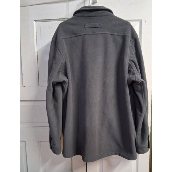 Duluth Trading Co. XL/Tall Mens Gray Fleece Snap-Front Shirt Jacket - Picture 2 of 9